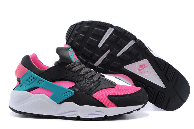 huarache noir et rose femme