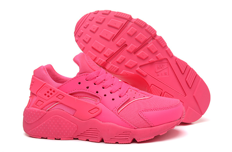 nike huarache rose et blanche