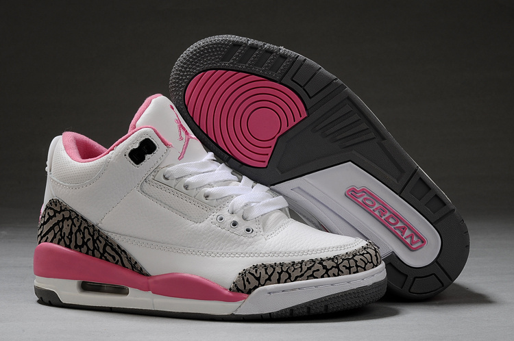 Femme Blanc Et Rose Air Jordan Retro 