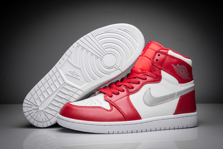 Nike Air Jordan 1 Rouge Et Blanc Et Argent悌 Homme Air Jordan 1 ...